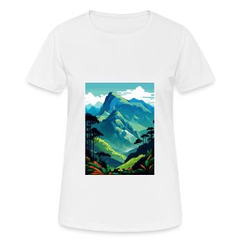 Blue Mountains Karibik Vintage Reiseposter WPA - Frauen T-Shirt atmungsaktiv - Weiß - Vorne - AI Model Female 172 dark (172cm)