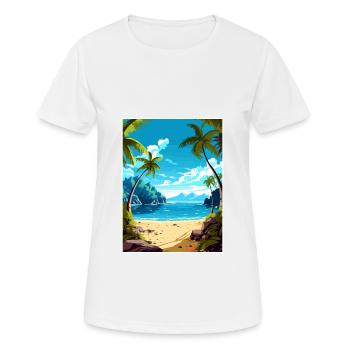 Îles Caïmans Caraïbes Vintage Travel Poster WPA - T-shirt respirant Femme - blanc - Devant - AI Model Female 172 dark (172cm)