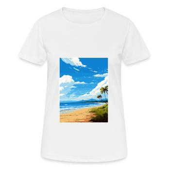 Péninsule de Nicoya Costa Rica Vintage Travel Poster - T-shirt respirant Femme - blanc - Devant - AI Model Female 172 dark (172cm)