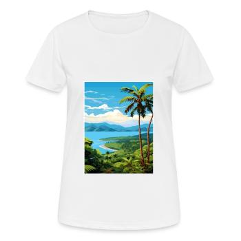 Péninsule de Nicoya Costa Rica Vintage Travel Poster - T-shirt respirant Femme - blanc - Devant - AI Model Female 172 dark (172cm)
