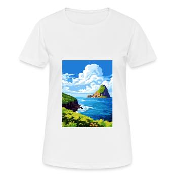Fernando De Noronha Brasilien Poste Reiseposter - Frauen T-Shirt atmungsaktiv - Weiß - Vorne - AI Model Female 172 dark (172cm)