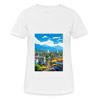 San Jose Costa Rica Vintage Travel Poster Souvenir - Women's Breathable T-Shirt - white - Front - AI Model Female 172 dark (172cm)