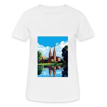 La Plata Argentinien Vintage Reiseposter Souvenir - Frauen T-Shirt atmungsaktiv - Weiß - Vorne - AI Model Female 172 dark (172cm)