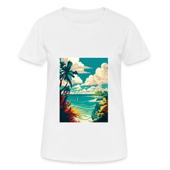 Cozumel Decoration Vintage Travel Poster Souvenir - Women's Breathable T-Shirt - white - Front - AI Model Female 172 dark (172cm)