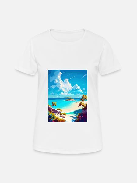Eleuthera Karibik Vintage Reiseposter Souvenir - Frauen T-Shirt atmungsaktiv - Weiß