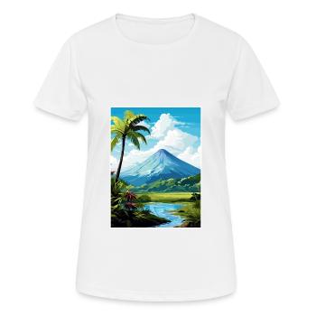 La Fortuna Costa Rica Vintage Travel Poster WPA - T-shirt respirant Femme - blanc - Devant - AI Model Female 172 dark (172cm)
