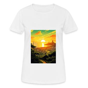 Rio De Janeiro Brésil Vintage voyage affiche WPA - T-shirt respirant Femme - blanc - Devant - AI Model Female 172 dark (172cm)