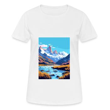 Decoration Vintage Travel Poster WPA Art - Women's Breathable T-Shirt - white - Front - AI Model Female 172 dark (172cm)