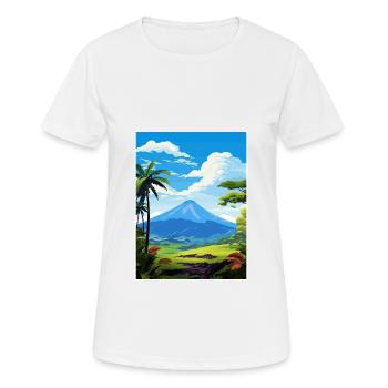 La Fortuna Costa Rica Vintage Travel Poster WPA - T-shirt respirant Femme - blanc - Devant - AI Model Female 172 dark (172cm)