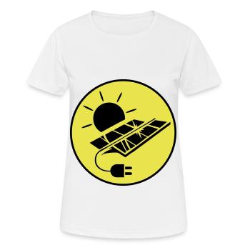 Photovoltaik Anlage Symbol Solar Energie - Frauen T-Shirt atmungsaktiv - Weiß - Vorne - AI Model Female 172 dark (172cm)