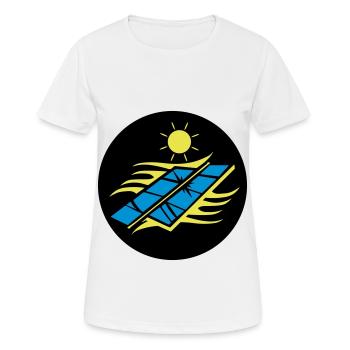 Photovoltaik Solar Energie - Frauen T-Shirt atmungsaktiv - Weiß - Vorne - AI Model Female 172 dark (172cm)