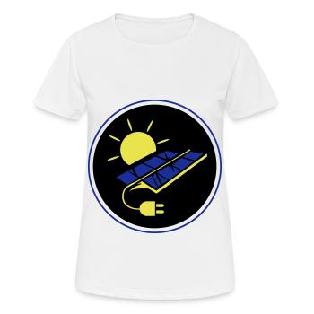 Photovoltaik Anlage Symbol Solar Energie - Frauen T-Shirt atmungsaktiv - Weiß - Vorne - AI Model Female 172 dark (172cm)