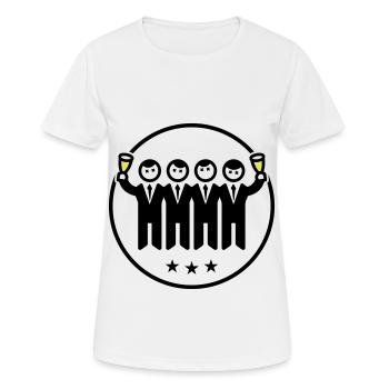 L’équipe de l’enterrement de vie de garçon et de garçon - T-shirt respirant Femme - blanc - Devant - AI Model Female 172 dark (172cm)