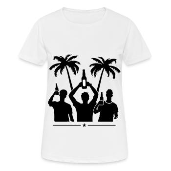 Vacances à la plage - T-shirt respirant Femme - blanc - Devant - AI Model Female 172 dark (172cm)