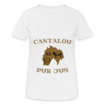 Cantalou pur jus - T-shirt respirant Femme - blanc - Devant - AI Model Female 172 dark (172cm)