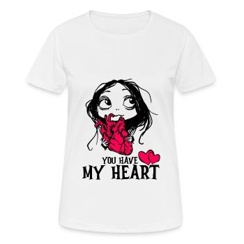 You have my heart- Valentine's Day - Women's Breathable T-Shirt - white - Front - AI Model Female 172 dark (172cm)