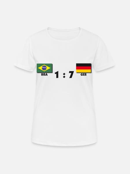 1 zu 7 - Frauen T-Shirt atmungsaktiv - Weiß