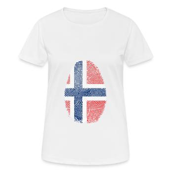 Norwegen - Frauen T-Shirt atmungsaktiv - Weiß - Vorne - AI Model Female 172 dark (172cm)