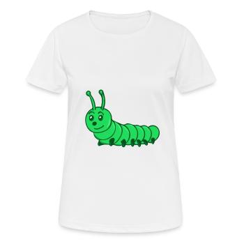 Raupe - Frauen T-Shirt atmungsaktiv - Weiß - Vorne - AI Model Female 172 dark (172cm)