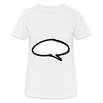 speech bubble - Women's Breathable T-Shirt - white - Front - AI Model Female 172 dark (172cm)
