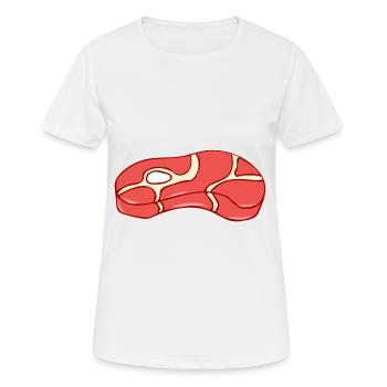 Fleisch - Frauen T-Shirt atmungsaktiv - Weiß - Vorne - AI Model Female 172 dark (172cm)