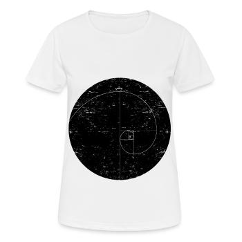 fibonacci Spirale - Frauen T-Shirt atmungsaktiv - Weiß - Vorne - AI Model Female 172 dark (172cm)