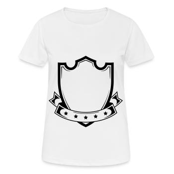 coat of arms blank shield shape - Women's Breathable T-Shirt - white - Front - AI Model Female 172 dark (172cm)