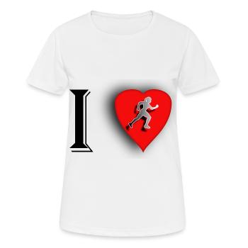 J'aime courir courir - T-shirt respirant Femme - blanc - Devant - AI Model Female 172 dark (172cm)
