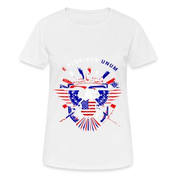 A beautiful American eagle design - Women's Breathable T-Shirt - white - Front - AI Model Female 172 dark (172cm)