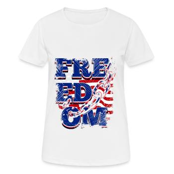Eine Schöne Freedom & Freiheit Design - Frauen T-Shirt atmungsaktiv - Weiß - Vorne - AI Model Female 172 dark (172cm)