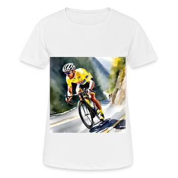 Jenseits des Pelotons - Frauen T-Shirt atmungsaktiv - Weiß - Vorne - AI Model Female 172 dark (172cm)