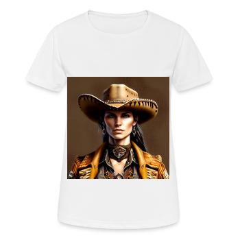 Un nouveau shérif est en ville - T-shirt respirant Femme - blanc - Devant - AI Model Female 172 dark (172cm)