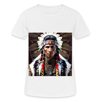 Native American Tribe Chieftain - Women's Breathable T-Shirt - white - Front - AI Model Female 172 dark (172cm)