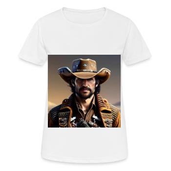 Cow-boy - T-shirt respirant Femme - blanc - Devant - AI Model Female 172 dark (172cm)