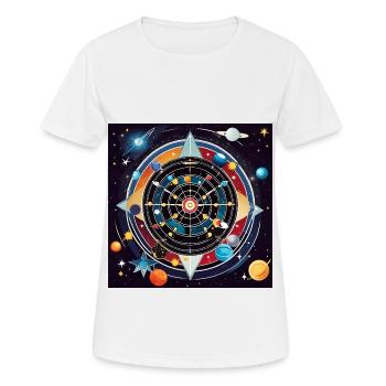 Infini Bullseye - T-shirt respirant Femme - blanc - Devant - AI Model Female 172 dark (172cm)