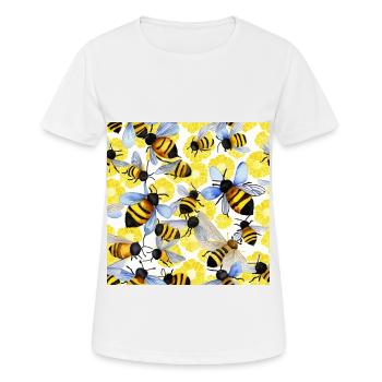 Les abeilles (aquarelle) - T-shirt respirant Femme - blanc - Devant - AI Model Female 172 dark (172cm)