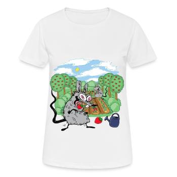 Ratte Gärtnern Ratten Nager Erdbeeren Maus Mäuse - Frauen T-Shirt atmungsaktiv - Weiß - Vorne - AI Model Female 172 dark (172cm)