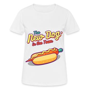 The New Dog in the Town - Frauen T-Shirt atmungsaktiv - Weiß - Vorne - AI Model Female 172 dark (172cm)