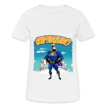 Superheld - Frauen T-Shirt atmungsaktiv - Weiß - Vorne - AI Model Female 172 dark (172cm)