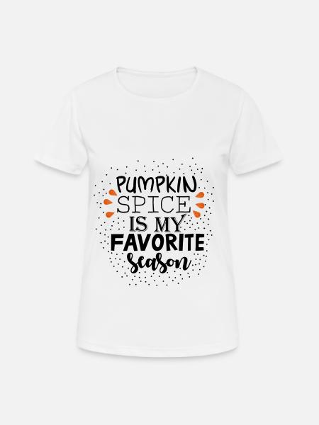 "FAVORITE SEASON" - pumpkin season - Women's Breathable T-Shirt - white