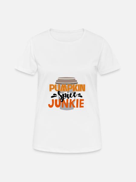"JUSKIE D'ÉPICES DE CITROU" - Automne Épicé - T-shirt respirant Femme - blanc