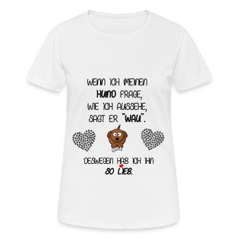 Chiens doux en disant - T-shirt respirant Femme - blanc - Devant - AI Model Female 172 dark (172cm)