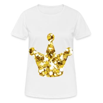 Roi couronne d’or - T-shirt respirant Femme - blanc - Devant - AI Model Female 172 dark (172cm)