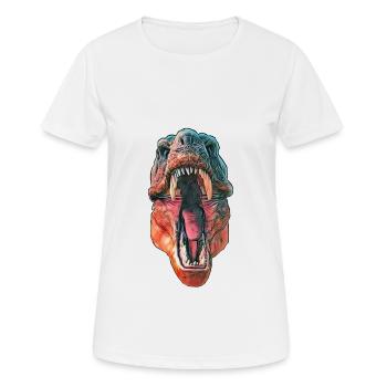 T-Rex - Women's Breathable T-Shirt - white - Front - AI Model Female 172 dark (172cm)
