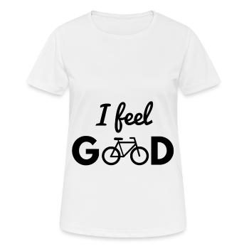 Bicycle, bike, bike, bike, biking, sport - Women's Breathable T-Shirt - white - Front - AI Model Female 172 dark (172cm)