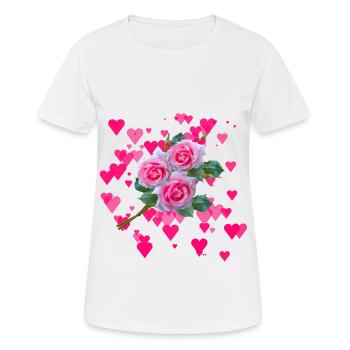 Bouquet - Women's Breathable T-Shirt - white - Front - AI Model Female 172 dark (172cm)