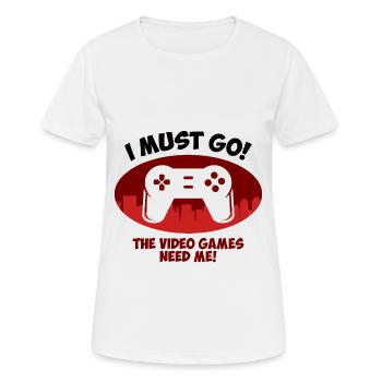 Gaming Gaming Gaming Gaming Gaming Gaming Gaming - Women's Breathable T-Shirt - white - Front - AI Model Female 172 dark (172cm)