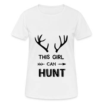 This Girl Can Hunt Gift Girl Hunt Hunting Ja - Women's Breathable T-Shirt - white - Front - AI Model Female 172 dark (172cm)