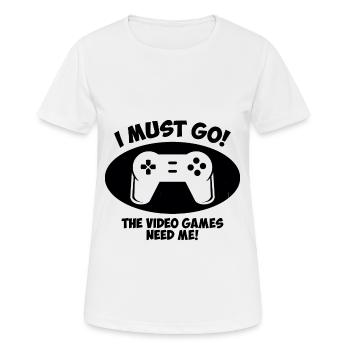 Black Gaming - T-shirt respirant Femme - blanc - Devant - AI Model Female 172 dark (172cm)