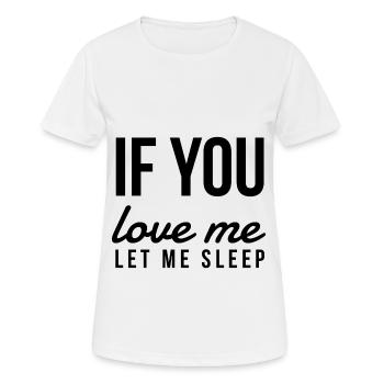 Sleep Funny saying Morning Muffle Gifts - Women's Breathable T-Shirt - white - Front - AI Model Female 172 dark (172cm)